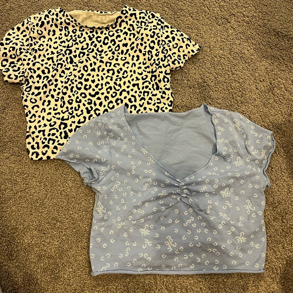 2 cropped shirts